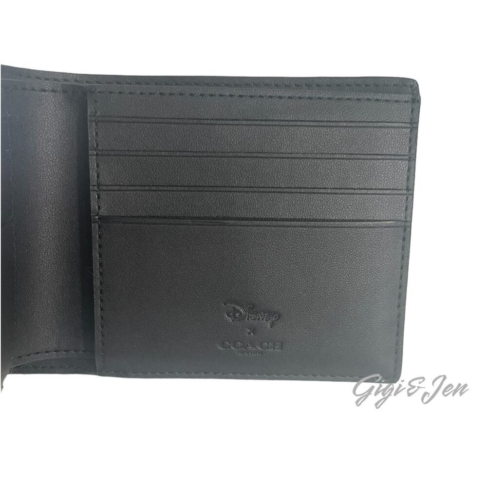 Disney X Coach Villians Wallet In Signature Canvas With Patches new - Picture 6 of 7